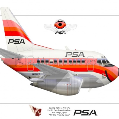 Boeing 737- 200 Pacific Southwest Airlines