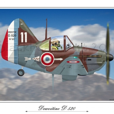 DE520 French Fighter 12x17