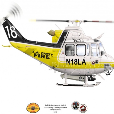 LA County Fire Bell Helicopter