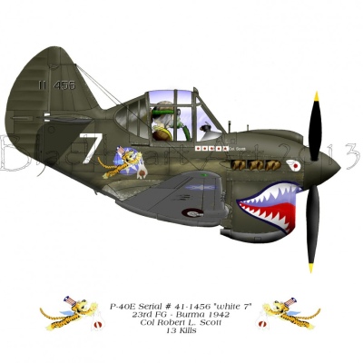 P-40E  "White 7"